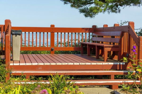 Redwood Deck Construction in Lake Zurich