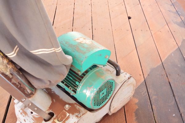 Cedar Deck Sanding in Lake Zurich
